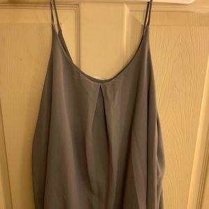 Sheer Dark Gray Spaghetti Strap Top